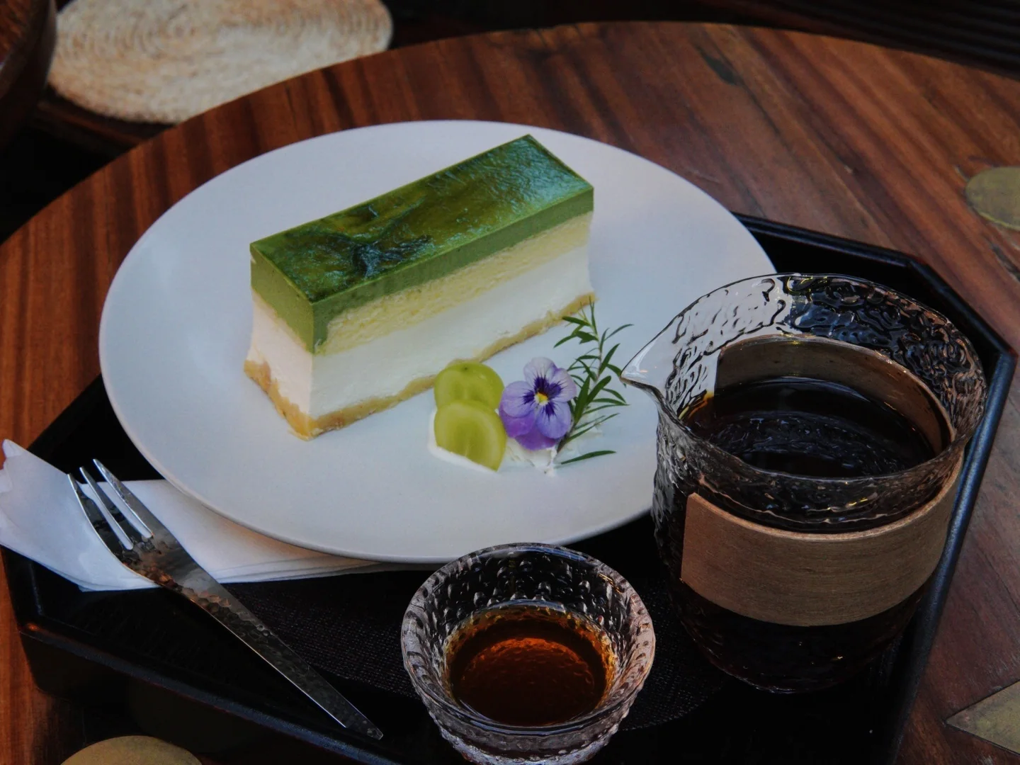 荔枝屋午后的抹茶甜点与茶